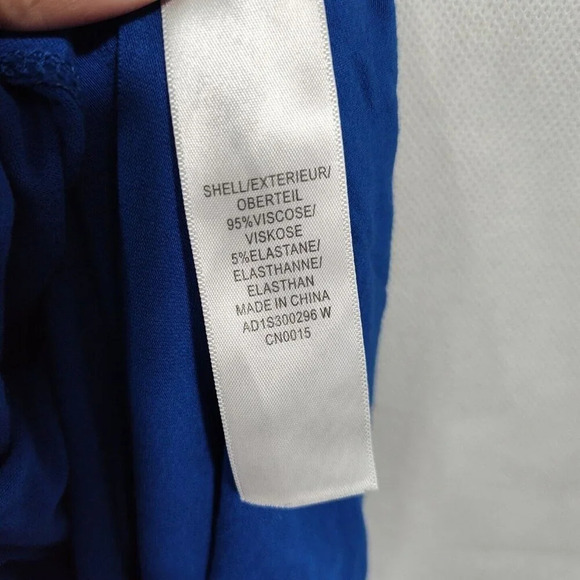 Adrianna Papell Blue Tunic Top Embroidered Women Size 3X Short Sleeve Scoop Neck - Picture 6 of 7